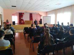 Встреча учащихся в начальником ИДН Коваленко В.Н.