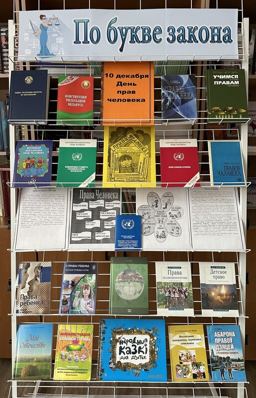 Книжная выставка «По букве закона» ко Дню прав человека